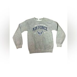 US Air Force Sweatshirt Small Gildan Heavy Blend Gray EUC